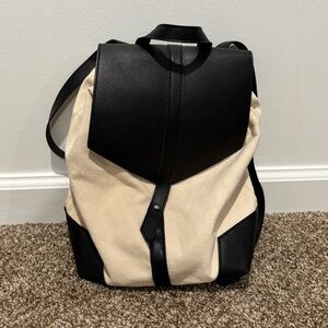 Stylish Black and Cream Backpack